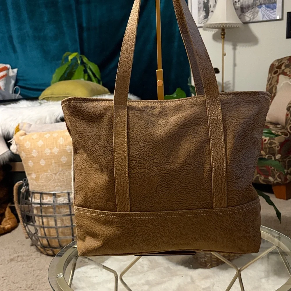 Myra Bag Hazel Opulence Cowhide Leather Bag in Brown and White Pattern - Picture 2 of 14